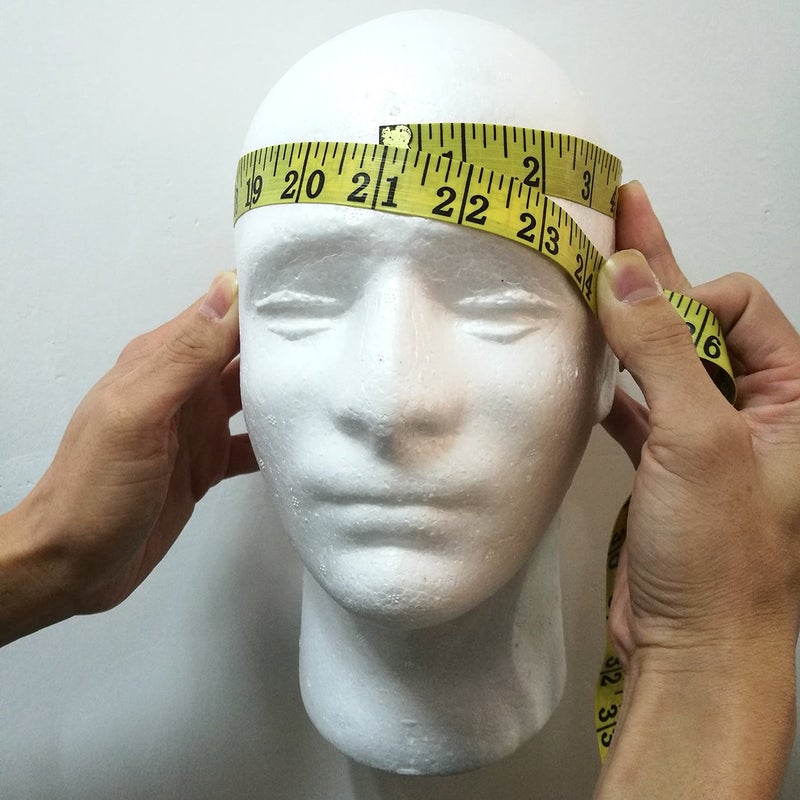 LIAMTU Male Wig Display Mannequin Head Stand Model Styrofoam Foam White - Image 1